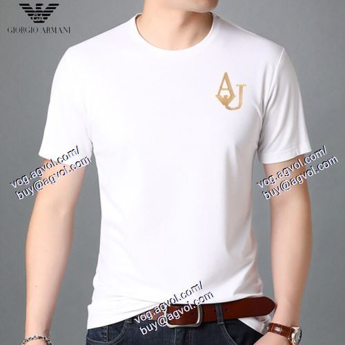  2021春夏 ARMANIコピー ブランド 半袖Tシャツ プレゼントに 4色可選 アルマーニ ARMANI 