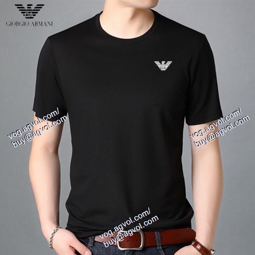  アルマーニ ARMANI ～希少 半袖Tシャツ 4色可選 2021春夏 ARMANIブランド 偽物 通販