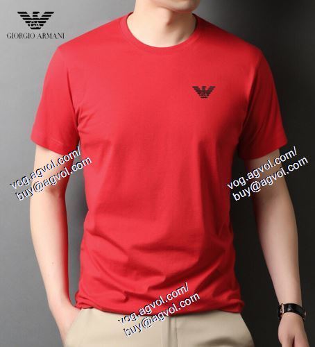  アルマーニ ARMANI ～希少 半袖Tシャツ 4色可選 2021春夏 ARMANIブランド 偽物 通販