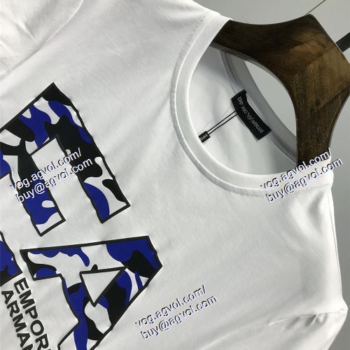  2021春夏 2色可選 半袖Tシャツ 大特価 ARMANIコピーブランド アルマーニ ARMANI 