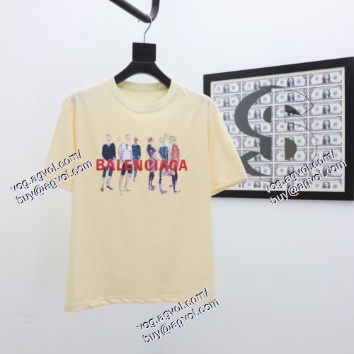  BALENCIAGAスーパーコピー 2色可選 ◆モデル愛用◆ 半袖Tシャツ 2021春夏 バレンシアガ BALENCIAGA
