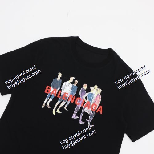  BALENCIAGAスーパーコピー 2色可選 ◆モデル愛用◆ 半袖Tシャツ 2021春夏 バレンシアガ BALENCIAGA