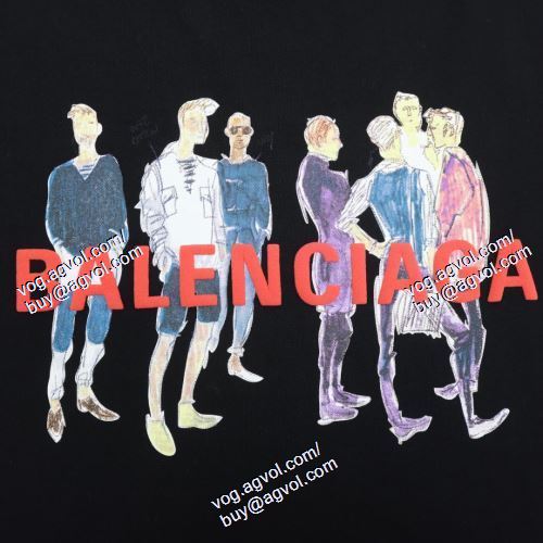  BALENCIAGAスーパーコピー 2色可選 ◆モデル愛用◆ 半袖Tシャツ 2021春夏 バレンシアガ BALENCIAGA