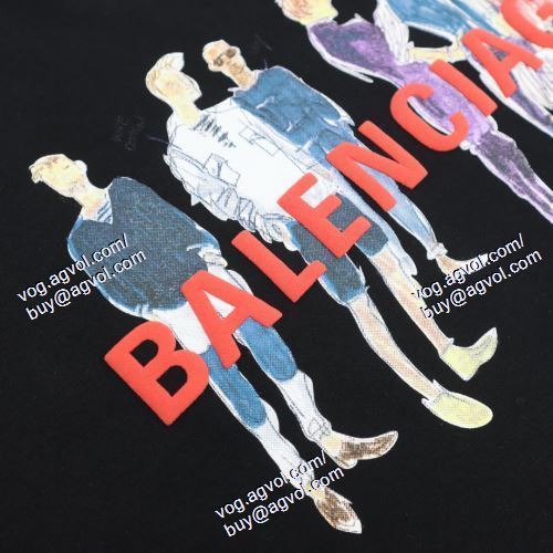  BALENCIAGAスーパーコピー 2色可選 ◆モデル愛用◆ 半袖Tシャツ 2021春夏 バレンシアガ BALENCIAGA