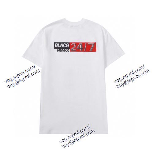  2色可選 バレンシアガ BALENCIAGA 首胸ロゴ 2021春夏 BALENCIAGAコピー ブランド 半袖Tシャツ