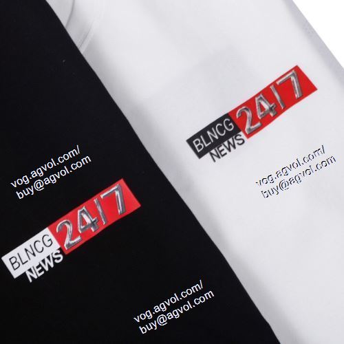  2色可選 バレンシアガ BALENCIAGA 首胸ロゴ 2021春夏 BALENCIAGAコピー ブランド 半袖Tシャツ