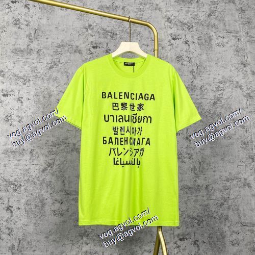  2021春夏 BALENCIAGAコピー 4色可選 落ち着いた感覚 半袖Tシャツ バレンシアガ BALENCIAGA