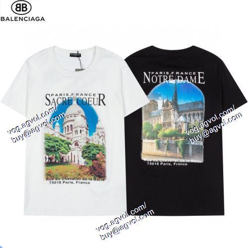  2021春夏 2色可選 BALENCIAGAコピー 半袖Tシャツ バレンシアガ BALENCIAGA スタイリッシュな印象