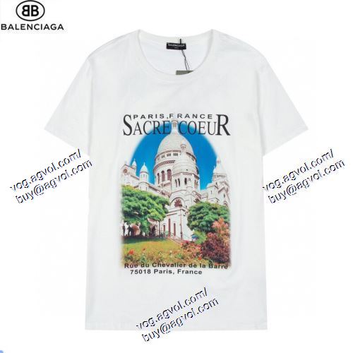  2021春夏 2色可選 BALENCIAGAコピー 半袖Tシャツ バレンシアガ BALENCIAGA スタイリッシュな印象