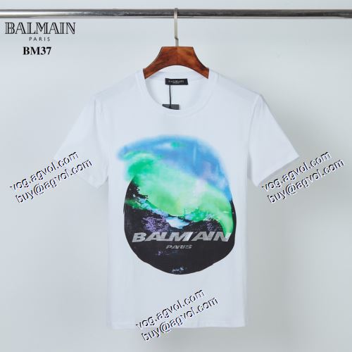 バルマン BALMAIN 2色可選 バルマンブランドスーパーコピー  2021春夏 半袖シャツ 