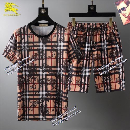  BURBERRYスーパーコピー 半袖Tシャツ 上下セット ★安心★追跡付 バーバリー BURBERRY 2021春夏 