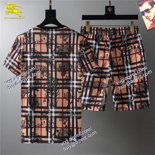  BURBERRYスーパーコピー 半袖Tシャツ 上下セット ★安心★追跡付 バーバリー BURBERRY 2021春夏 