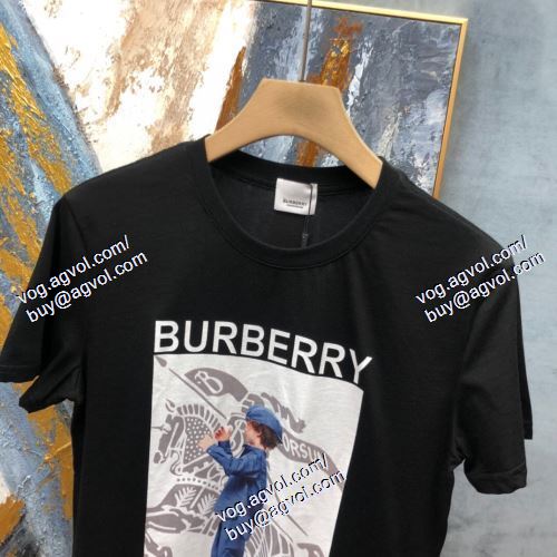  2021春夏 BURBERRYブランドスーパーコピー 2色可選 首胸ロゴ 半袖Tシャツ バーバリー BURBERRY 