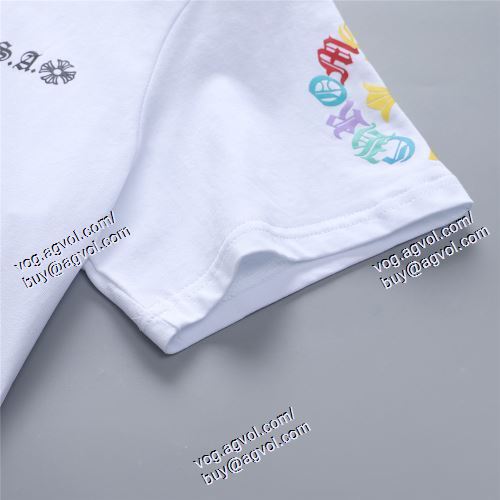  半袖Tシャツ 上下セット CHROME HEARTSブランド コピー 2021春夏 2色可選 クロムハーツ CHROME HEARTS 首胸ロゴ 