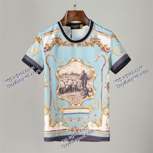 スタイリッシュな印象 2021春夏 ドルチェ＆ガッバーナ Dolce&Gabbana 半袖シャツ D&Gブランド 偽物 通販 