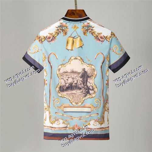 スタイリッシュな印象 2021春夏 ドルチェ＆ガッバーナ Dolce&Gabbana 半袖シャツ D&Gブランド 偽物 通販 