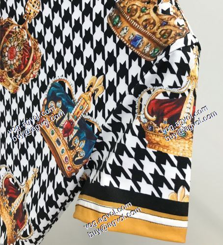 上品な輝きを放つ形 2021春夏 ドルチェ＆ガッバーナ Dolce&Gabbana 半袖シャツ D&Gコピー ブランド 