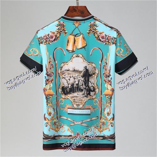  D&Gブランドスーパーコピー 欧米韓流/雑誌 ドルチェ＆ガッバーナ Dolce&Gabbana 2021春夏 半袖Tシャツ 