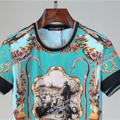  D&Gブランドスーパーコピー 欧米韓流/雑誌 ドルチェ＆ガッバーナ Dolce&Gabbana 2021春夏 半袖Tシャツ 