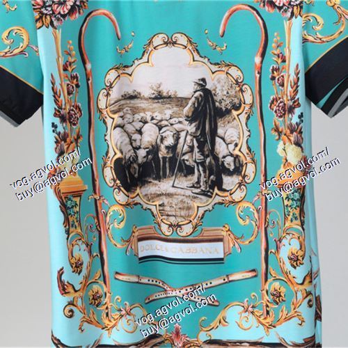 D&Gブランドスーパーコピー 欧米韓流/雑誌 ドルチェ＆ガッバーナ Dolce&Gabbana 2021春夏 半袖Tシャツ 