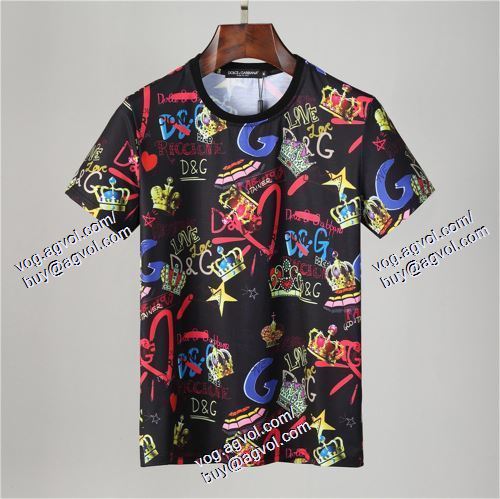  ◆モデル愛用◆ 2色可選 半袖Tシャツ ドルチェ＆ガッバーナ Dolce&Gabbana 2021春夏 D&Gブランドコピー