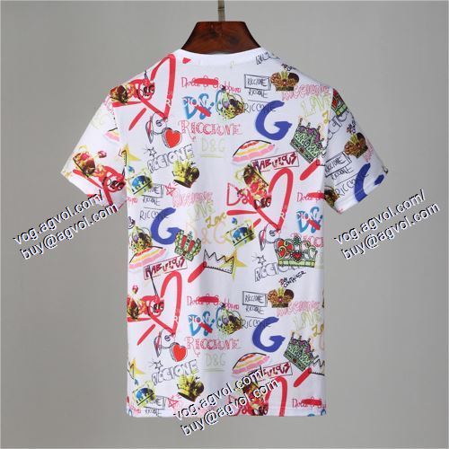  ◆モデル愛用◆ 2色可選 半袖Tシャツ ドルチェ＆ガッバーナ Dolce&Gabbana 2021春夏 D&Gブランドコピー