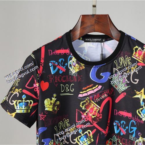  ◆モデル愛用◆ 2色可選 半袖Tシャツ ドルチェ＆ガッバーナ Dolce&Gabbana 2021春夏 D&Gブランドコピー