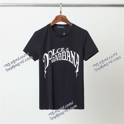  2色可選 高級感溢れるデザイン 半袖Tシャツ ドルチェ＆ガッバーナ Dolce&Gabbana D&Gコピーブランド 2021春夏
