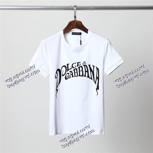  2色可選 高級感溢れるデザイン 半袖Tシャツ ドルチェ＆ガッバーナ Dolce&Gabbana D&Gコピーブランド 2021春夏
