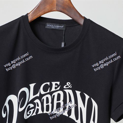  2色可選 高級感溢れるデザイン 半袖Tシャツ ドルチェ＆ガッバーナ Dolce&Gabbana D&Gコピーブランド 2021春夏