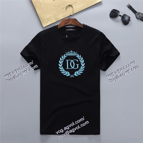  2021春夏 ドルチェ＆ガッバーナ Dolce&Gabbana 2色可選 首胸ロゴ D&Gスーパーコピー 代引 半袖Tシャツ 上下セット
