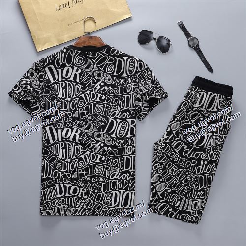  2色可選 DIORスーパーコピー 代引 半袖Tシャツ 上下セット お買得 ディオール DIOR 2021春夏