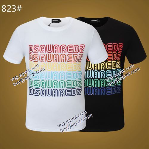  半袖シャツ ディースクエアード DSQUARED2 首胸ロゴ 2021春夏 DSQUARED2スーパーコピー 2色可選