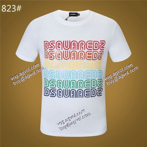  半袖シャツ ディースクエアード DSQUARED2 首胸ロゴ 2021春夏 DSQUARED2スーパーコピー 2色可選 
