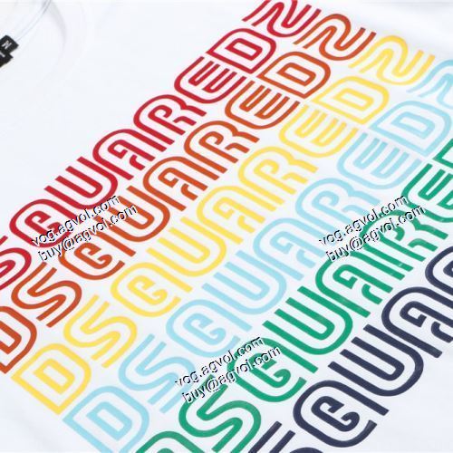  半袖シャツ ディースクエアード DSQUARED2 首胸ロゴ 2021春夏 DSQUARED2スーパーコピー 2色可選