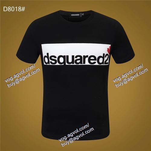  DSQUARED2ブランド 偽物 通販 2021春夏 ディースクエアード DSQUARED2 2色可選 半袖Tシャツ 高級感演出