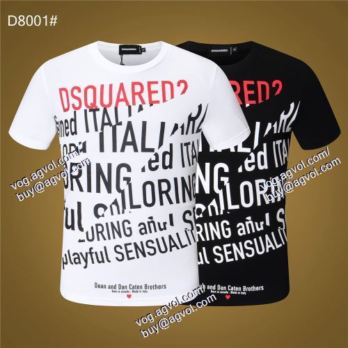  2021春夏 DSQUARED2スーパーコピー 激安 2色可選 存在感◎ 半袖Tシャツ ディースクエアード DSQUARED2