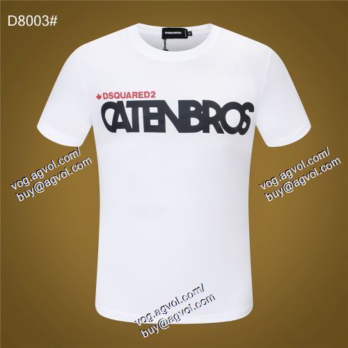  DSQUARED2ブランドスーパーコピー 2021春夏 2色可選 半袖Tシャツ 上質 大人気！ ディースクエアード DSQUARED2
