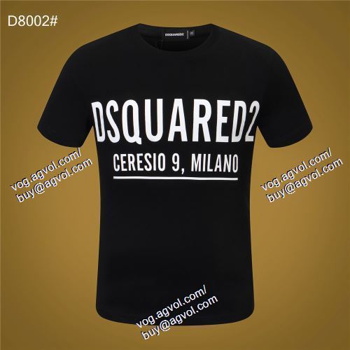  2021春夏 ディースクエアード DSQUARED2 首胸ロゴ DSQUARED2ブランドコピー 2色可選 半袖Tシャツ