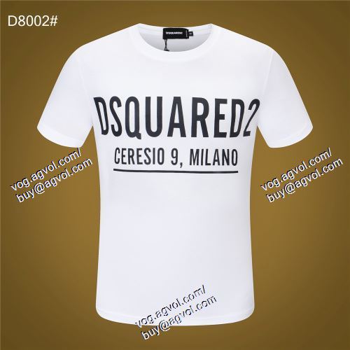  2021春夏 ディースクエアード DSQUARED2 首胸ロゴ DSQUARED2ブランドコピー 2色可選 半袖Tシャツ