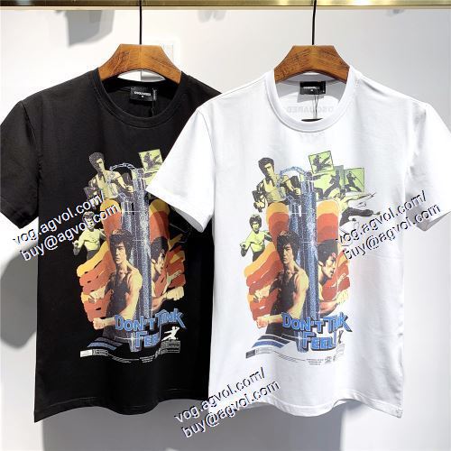  高級感ある DSQUARED2偽物ブランド 2色可選 半袖Tシャツ ディースクエアード DSQUARED2 2021春夏