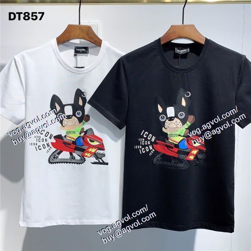  2021春夏 DSQUARED2スーパーコピー 激安 半袖Tシャツ セール中 2色可選 ディースクエアード DSQUARED2