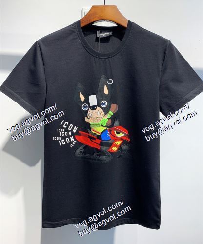  2021春夏 DSQUARED2スーパーコピー 激安 半袖Tシャツ セール中 2色可選 ディースクエアード DSQUARED2