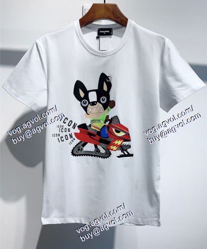  2021春夏 DSQUARED2スーパーコピー 激安 半袖Tシャツ セール中 2色可選 ディースクエアード DSQUARED2