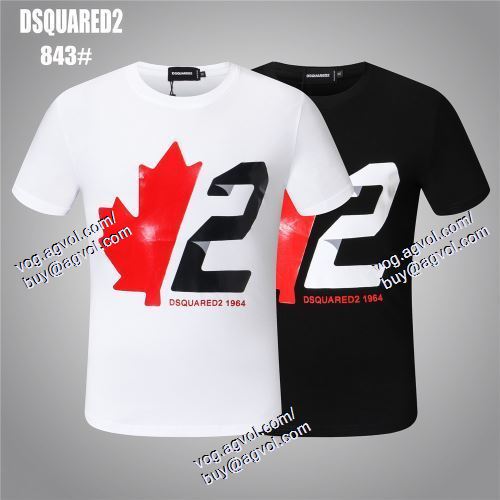  半袖Tシャツ 2色可選 人気激売れ ディースクエアード DSQUARED2 DSQUARED2スーパーコピー 代引 2021春夏