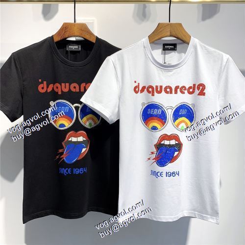  DSQUARED2ブランドスーパーコピー 2021春夏 半袖Tシャツ SALE開催 2色可選 ディースクエアード DSQUARED2
