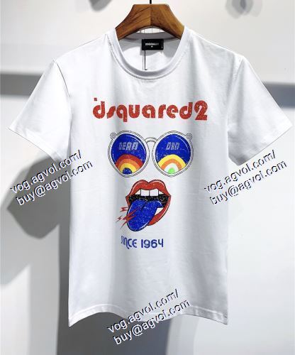  DSQUARED2ブランドスーパーコピー 2021春夏 半袖Tシャツ SALE開催 2色可選 ディースクエアード DSQUARED2