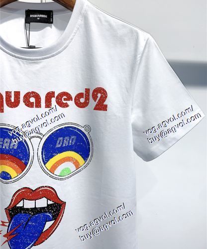  DSQUARED2ブランドスーパーコピー 2021春夏 半袖Tシャツ SALE開催 2色可選 ディースクエアード DSQUARED2