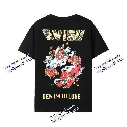  エヴィス EVISU 2021春夏 一味違うケーブル編みが魅力満点 EVISUブランド コピー 2色可選 半袖Tシャツ
