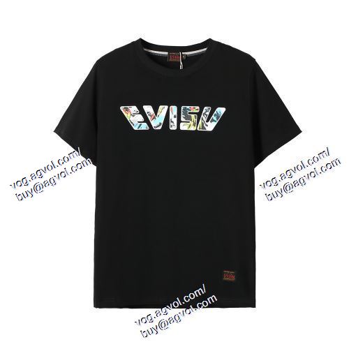  2021春夏 EVISUコピー エヴィス 2色可選 半袖Tシャツ EVISU 高級感溢れるデザイン